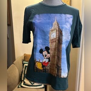 Zara x Disney London Big Ben Mickey Mouse Evergreen T-shirt Tee